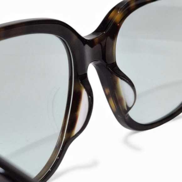 ??PUBLIC BEACON Transparent Lenses Blue-Gray Tint Tortoise Acetate Frame UNISEX